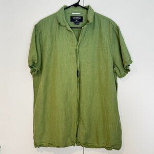 Chubbies short sleeve button down, Large, Green